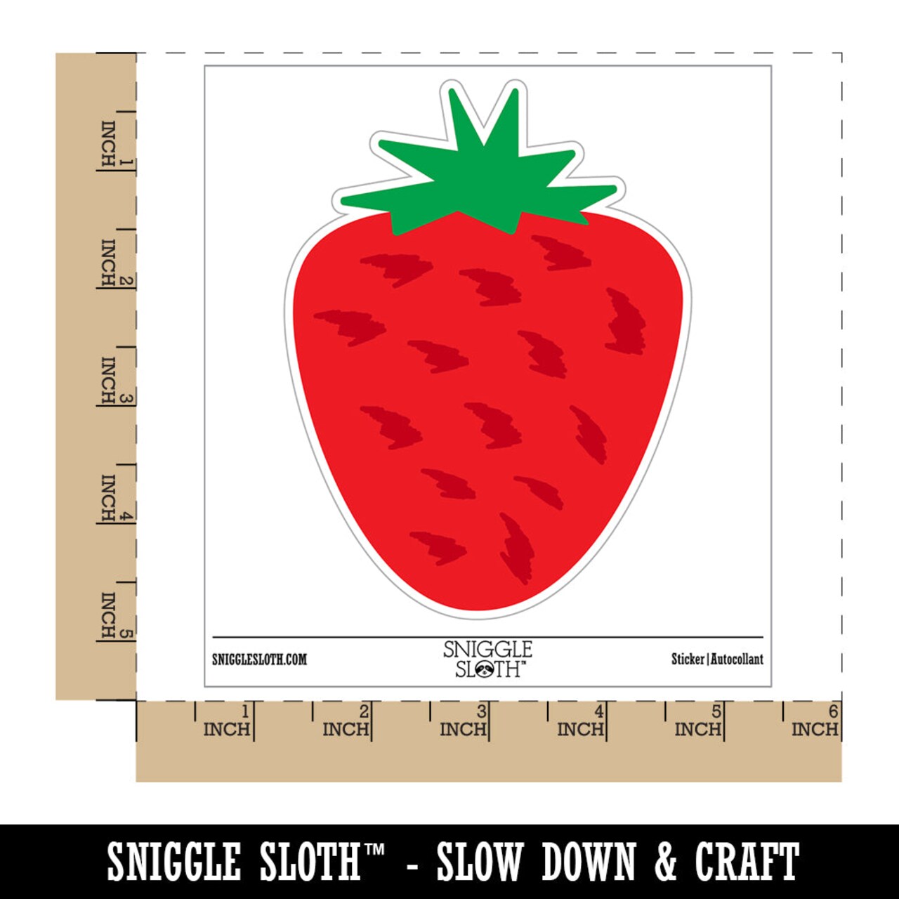Strawberry Fruit Doodle Waterproof Vinyl Phone Tablet Laptop Water Bottle Sticker Set - 5 Pack